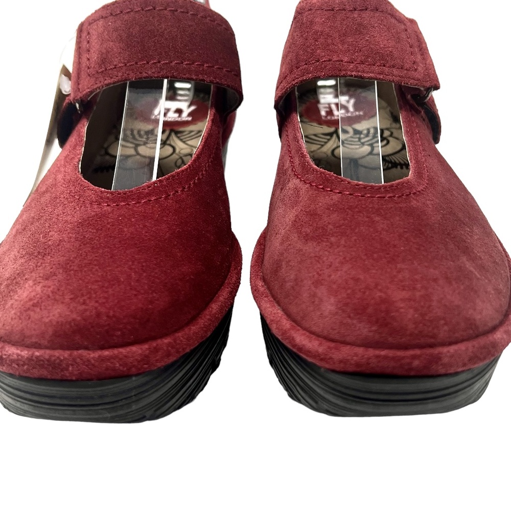 Fly London Women's Robi Mary Jane rust Suede Wedges size 39/8-8.5 NWT 🪰 - Picture 3 of 16